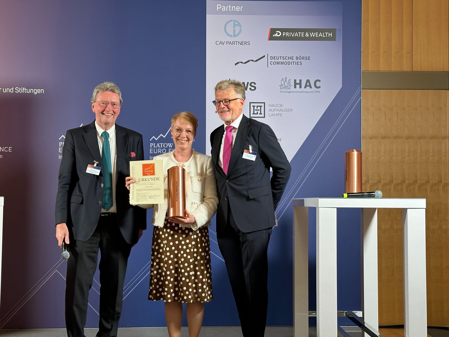ehret+klein mit PLATOW Immobilien Award 2024 in der Kategorie „Beteiligungen/AIF“ ausgezeichnet
